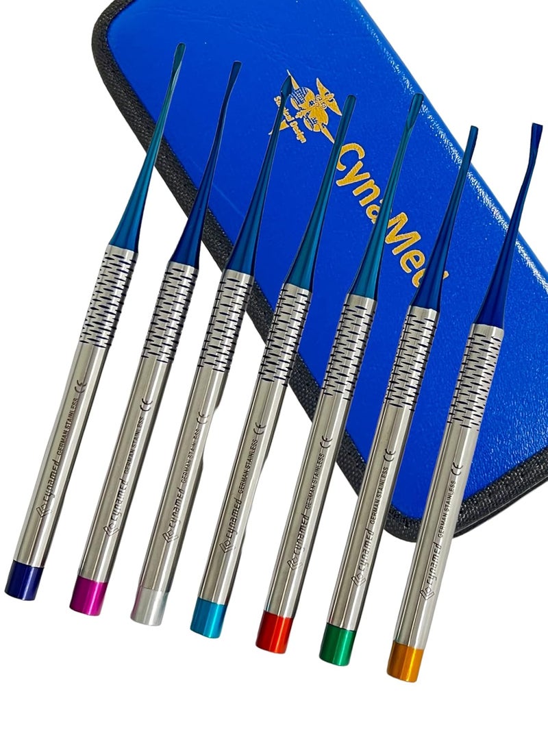artlab -Premium Dental Elevators Etracting Extraction Osteotome Periotome Luxating Elevator Apical Spade Cryer Proximator Elevator Oral Implant, Root Extraction (Proximator PDL Set of 7) - Image 1
